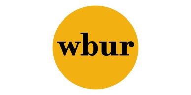 WBUR logo on a yellow circle.