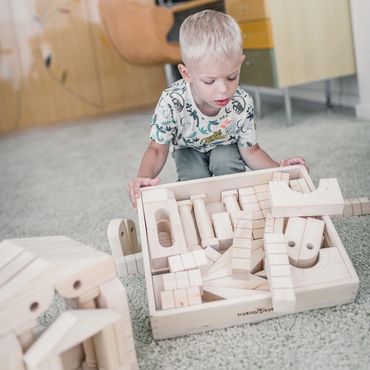 Caesar - educational building blocks, set of educational wooden large construction toys