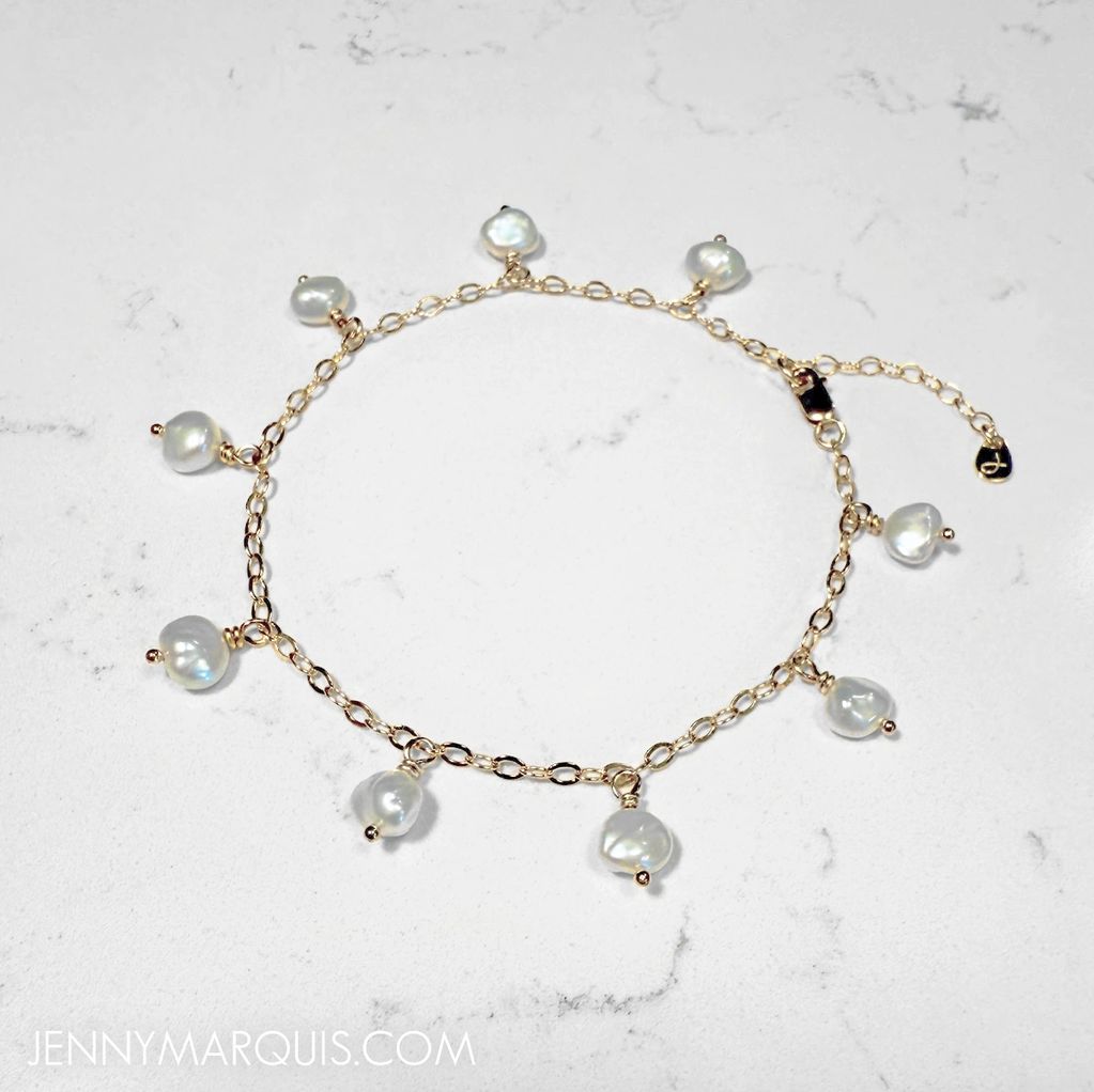 Product: "Cherish Bracelet" in Freshwater Pearl & 14k Gold Filled