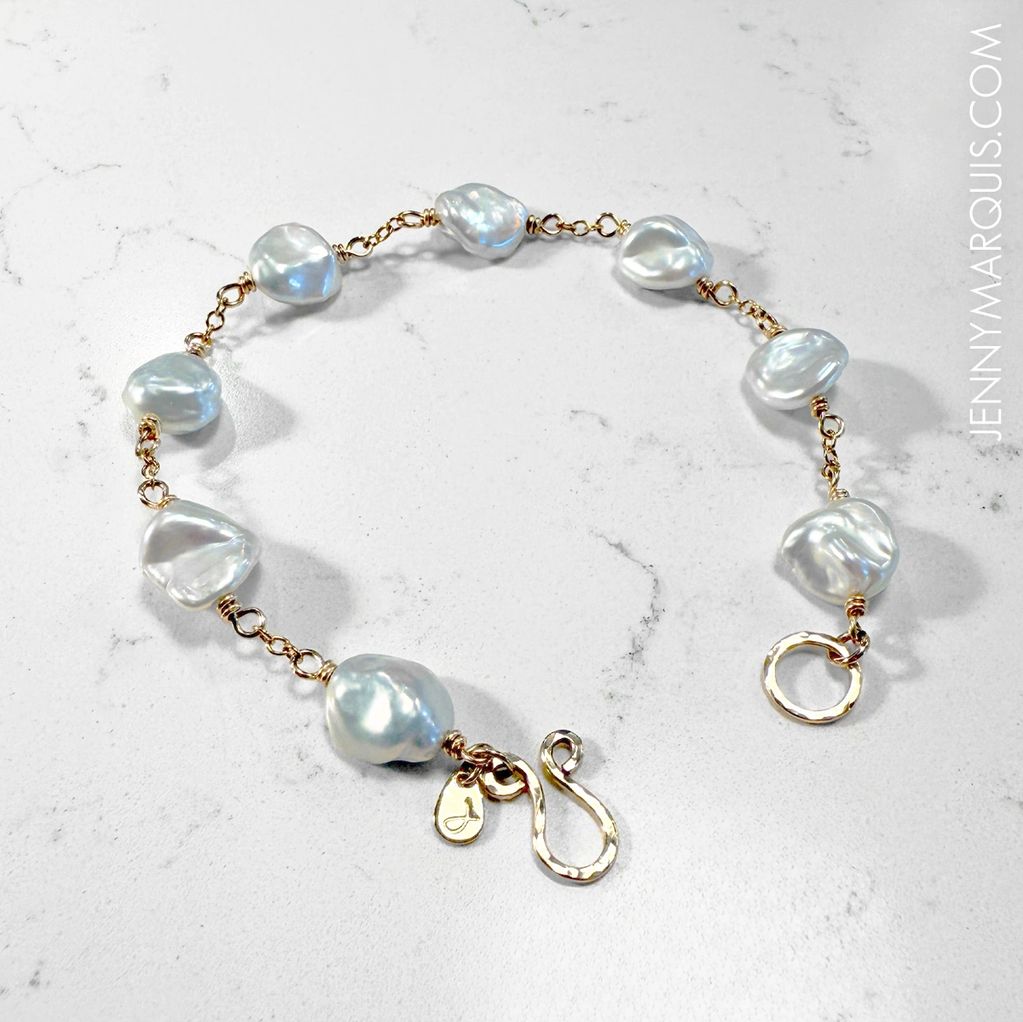 Product: "Hannah Bracelet" in Freshwater Pearl & 14k Gold Filled