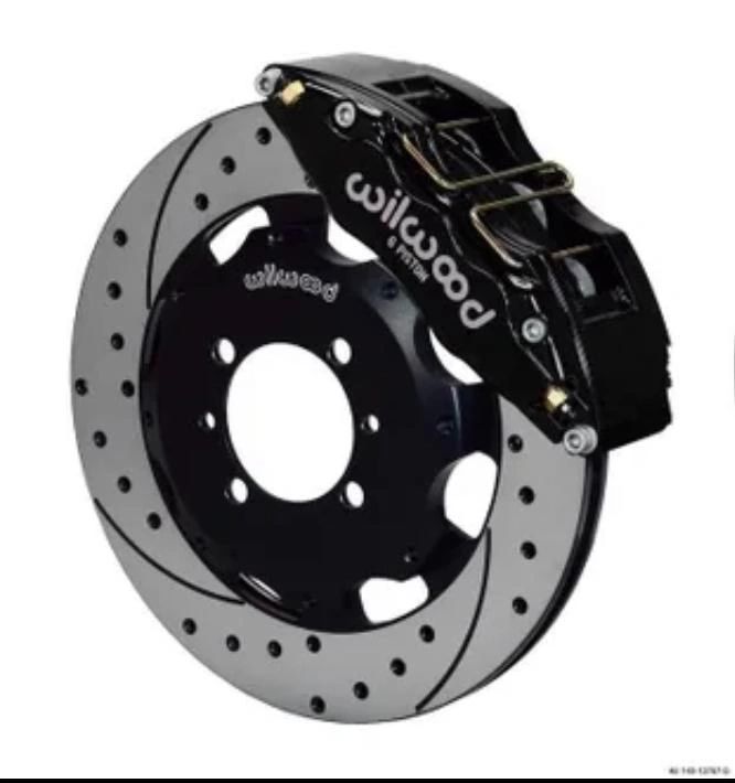 Wilwood 140-15909-D Wilwood Dynapro 4R Front Kit 11.75in SPR Drilled and Slotted Rotors - Black