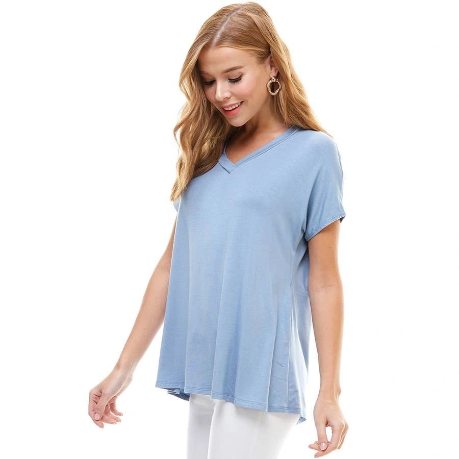 rosarymoon V-neck Mix Tunic | www.rnd.org.il