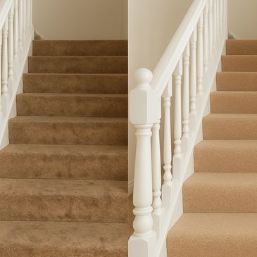 Our professional steam cleaning brings your staircase carpets back to their former glory.