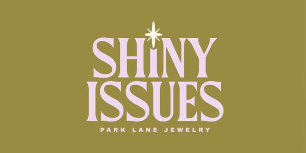 Logo with 'SHINY ISSUES' text for Park Lane Jewelry.