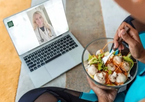 Vitality Wellness nurse practitioner completing health coaching Telehealth visit with a patient. 