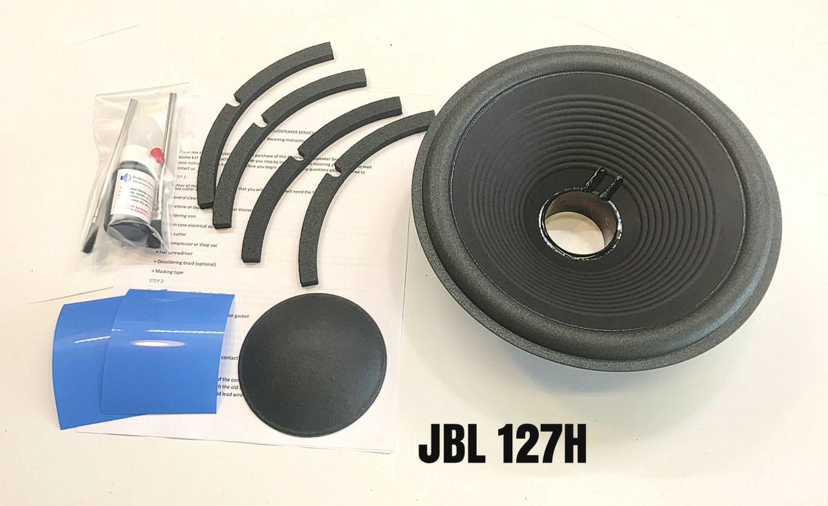 Roderick Loudspeaker Service Reproduction Drop In Recone Kit for JBL, 125A,  127A, 127H, 10" Woofer