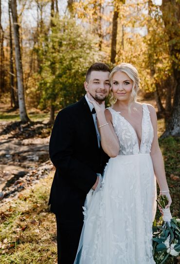 The Emerald Hill all-inclusive wedding venue in Charlotte NC featuring a first look in the woods 
