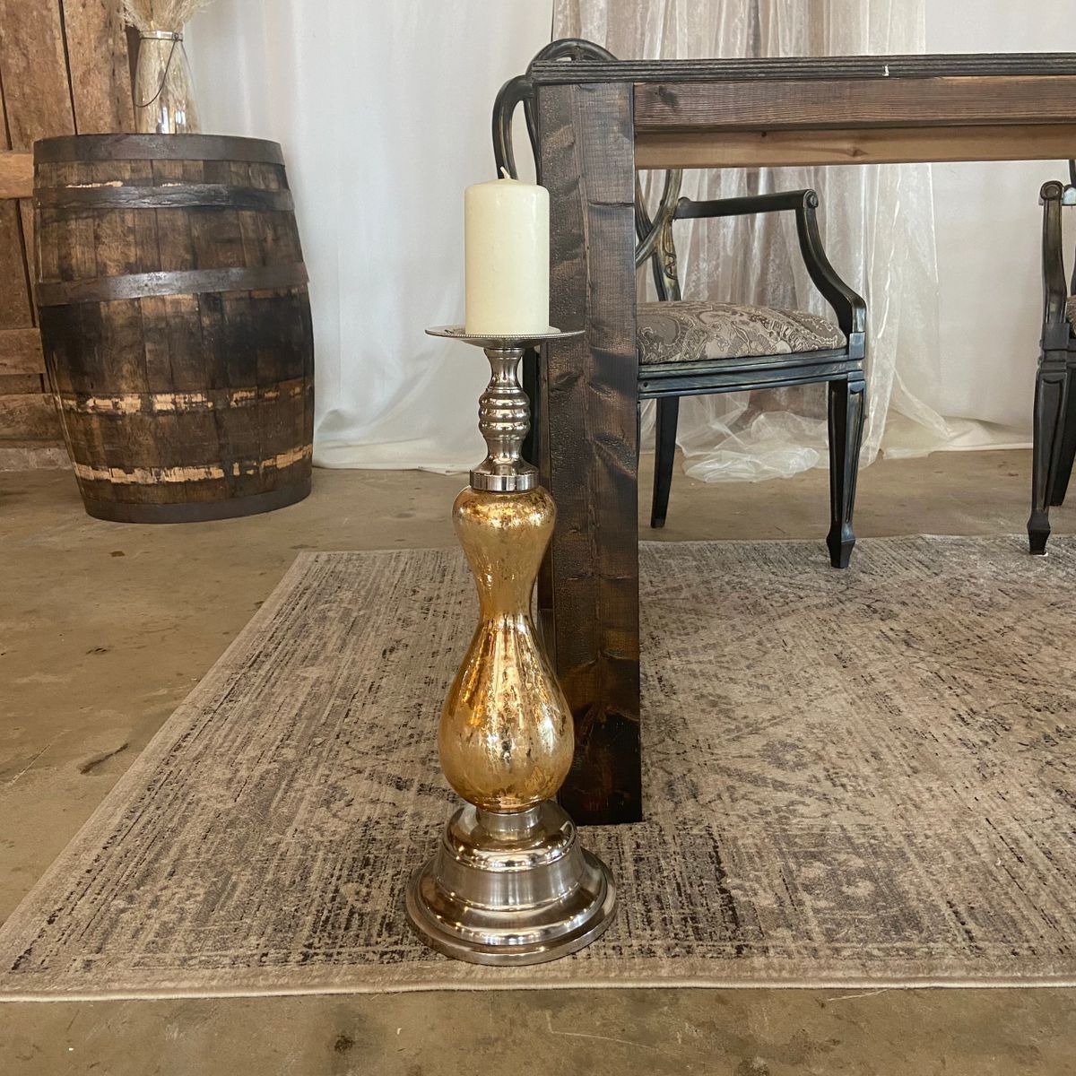Large mercury candle holder
