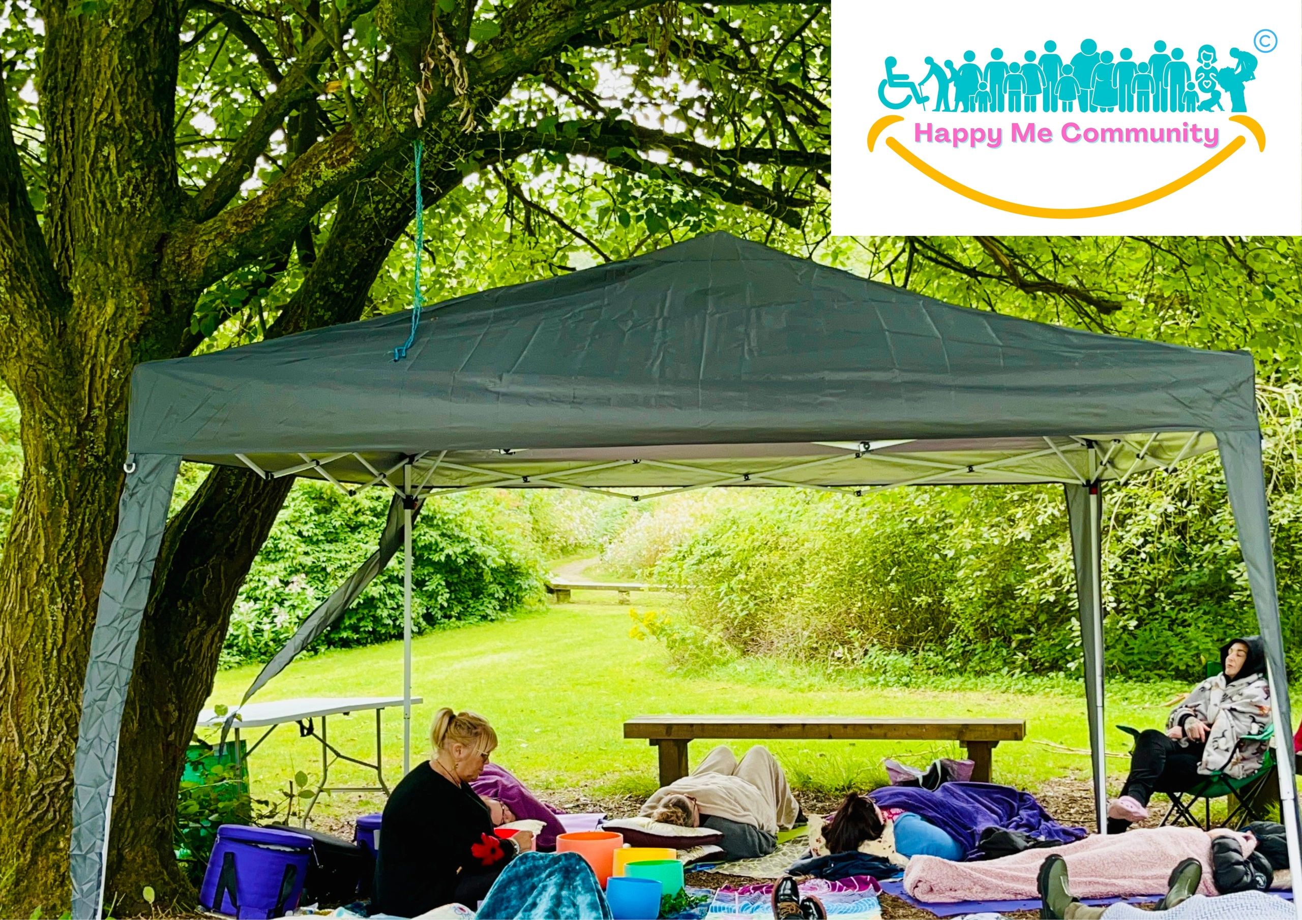 Soundbath Healing by Donna Webb at the Sunnywood Project, Burrs Country Park.