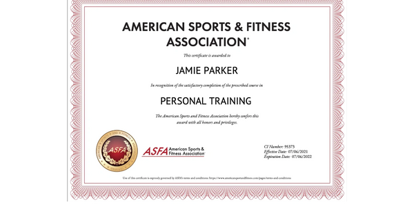 ASFA  Personal Training & Fitness Certifications Online