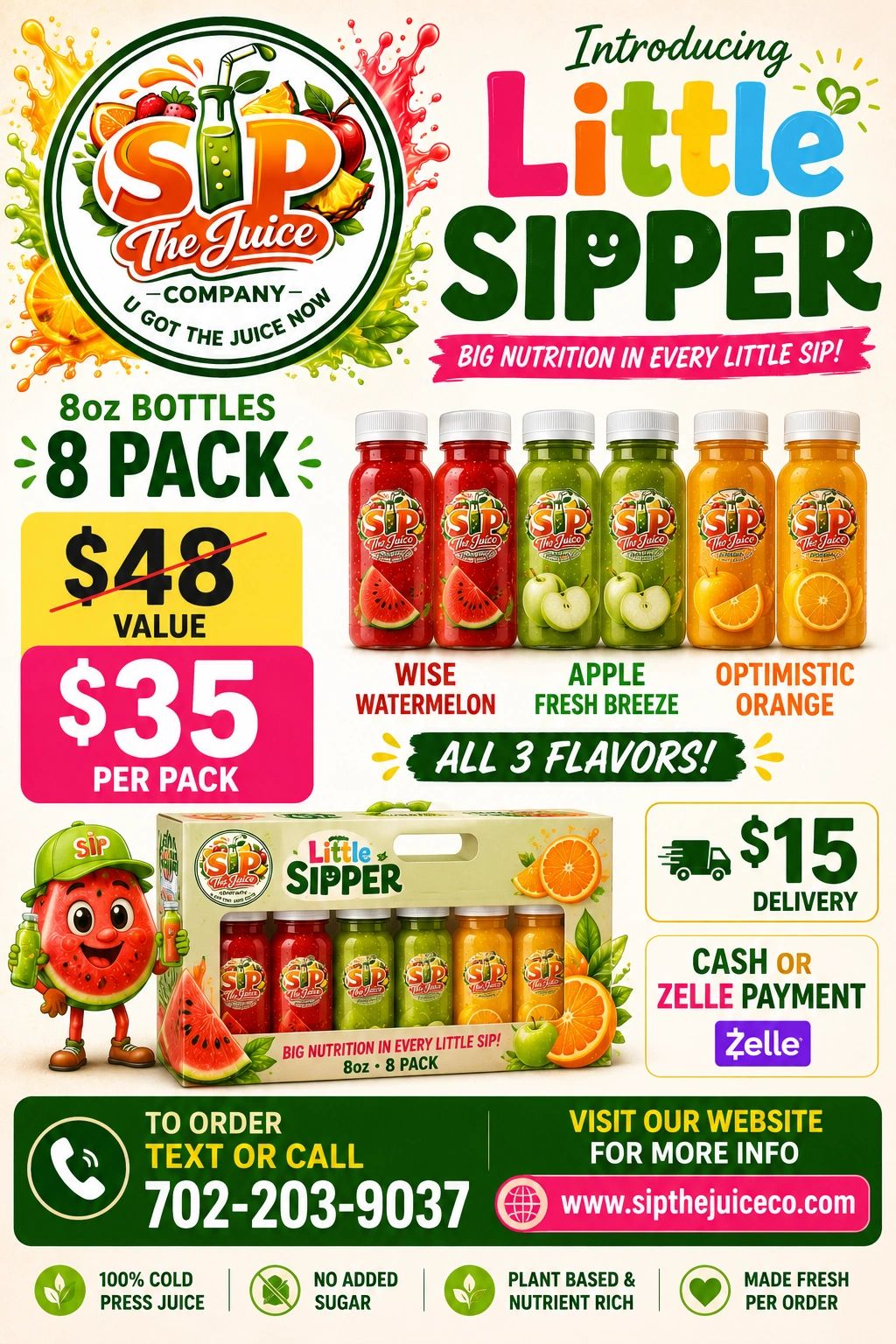 THE LITTLE SIPPER 8pack Is Available In All Flavors MixNMatch 1/2 & 1/2