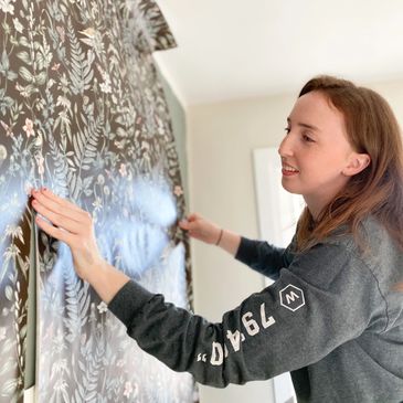 Elise O'Grady, painter, wallpaper installer