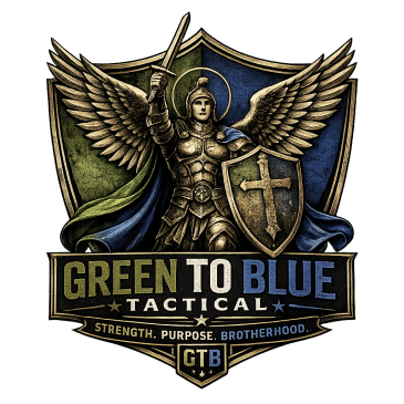A winged warrior with sword and shield emblem.