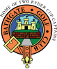 Bathgate Golf Club logo with golf imagery.