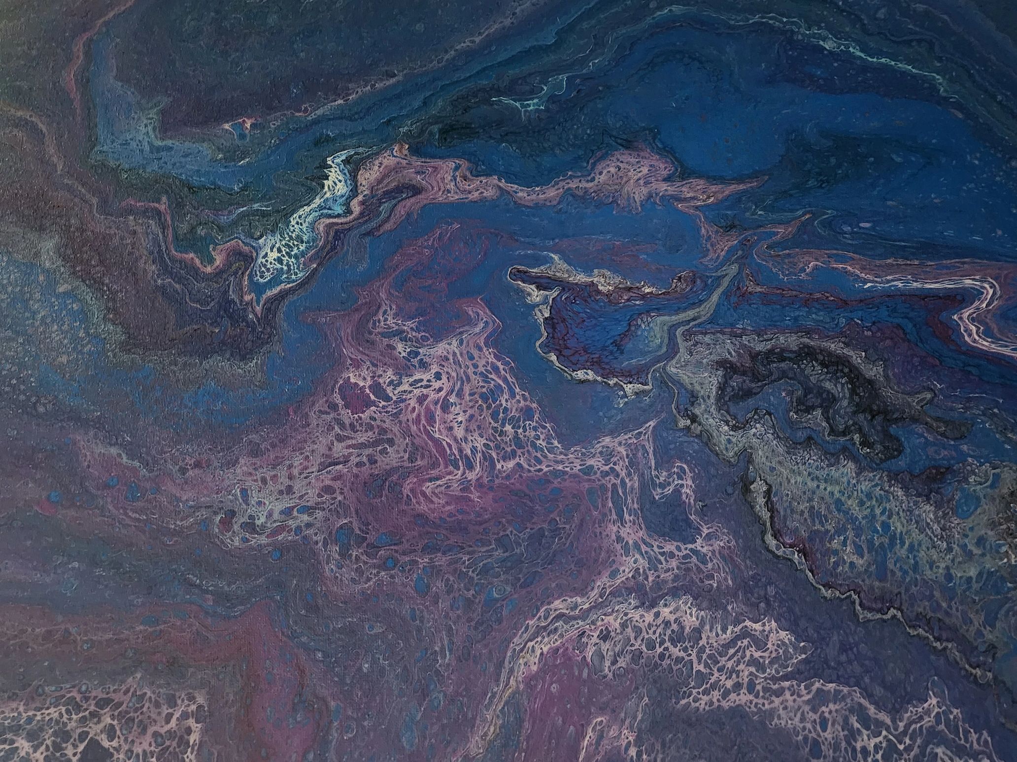 Acrylic art by horror mystery book writer author artist Jaime Johnesee 