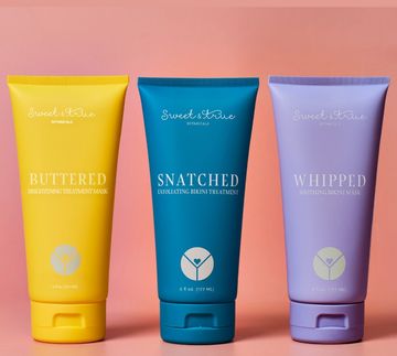 Three colorful tubes of Sweet &amp; True hair masks.