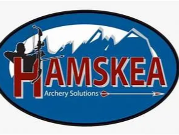 Hamskea Archery Solutions logo with archer and mountains.