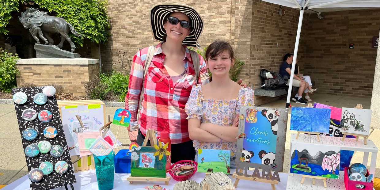 Megan and Clara at the Redding Artisan fair in 2022