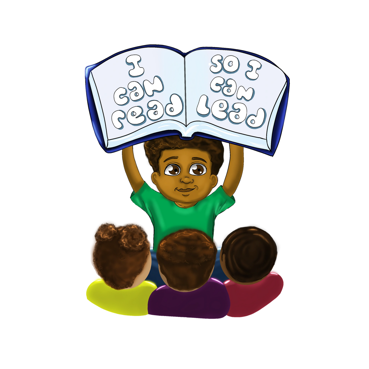 The I Can Read So I Can Lead Logo Illustrated by Andre Chaney!