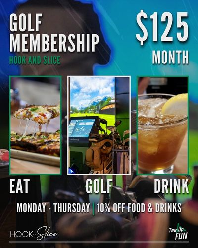 Golf membership at HOOK and Slice