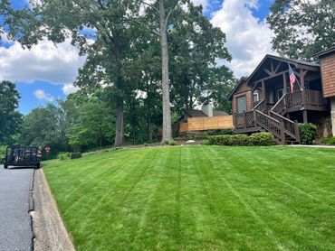  Bermuda lawn mowed by Sprucing Up GA Call or text 678-856-7188 for an estimate. 