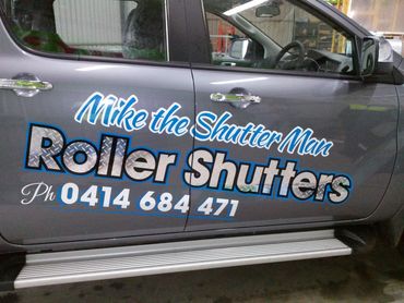 Vinyl cut lettering also using the fancy propeller plate vinyl.