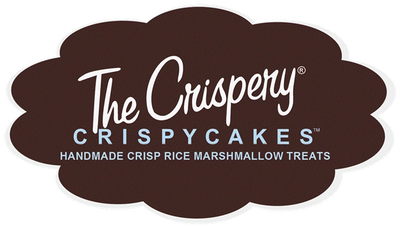The Crispery brown cloud logo - handmade gourmet crisp rice marshmallow treat brand CrispyCakes