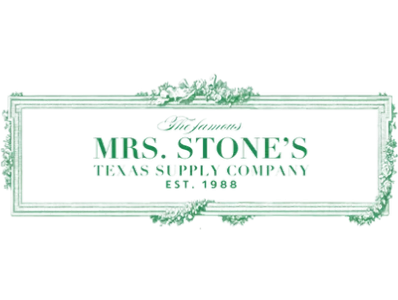 Mrs. Stone’s Texas Supply Co. brand logo, handmade Southern snacks from Houston