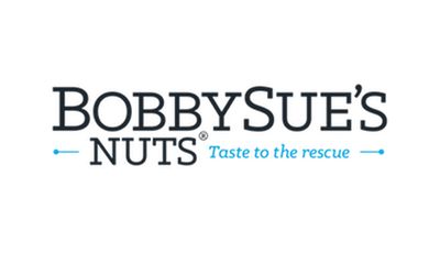 BobbySue’s Nuts logo gourmet nut mixes w bold flavor premium ingredients & a mission to help animals