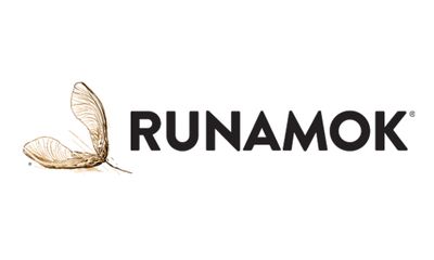 Runamok Maple logo with seed pod design - premium organic barrel-aged and infused maple syrup brand