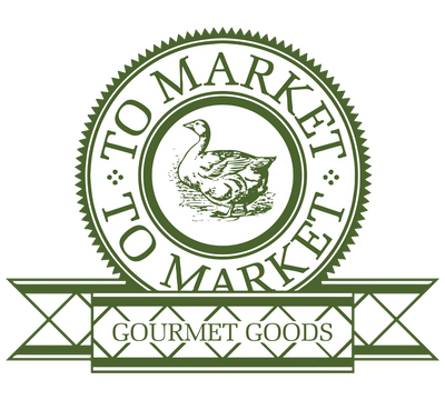 To Market To Market Gourmet Goods green circular logo with basket icon - specialty food brand