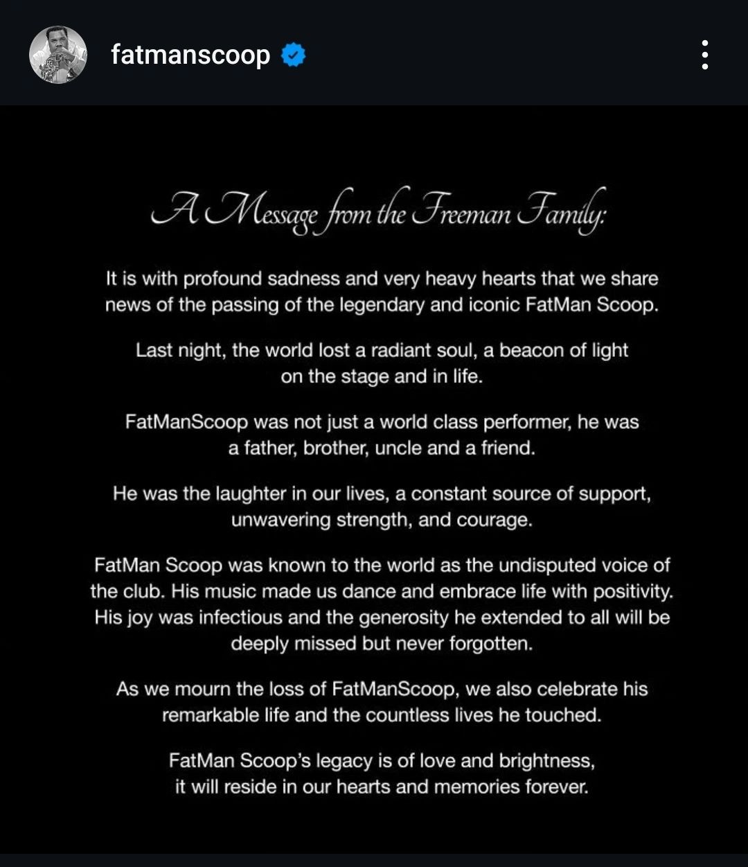 Fatman Scoop Dies & Cause of Death