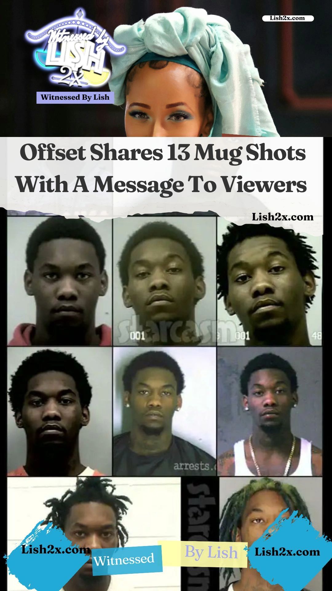 Offset Rapper Jail Offset Rapper In Jail Offset Shares 13 Mug Shots With A Message To