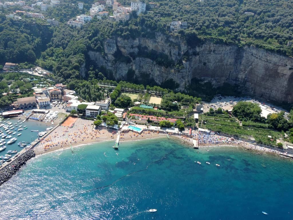 Beach with the Villa above
