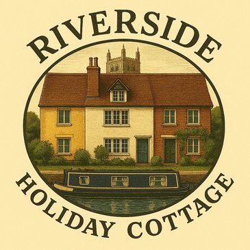 Logo of Riverside Holiday Cottage featuring a riverside house and boat.