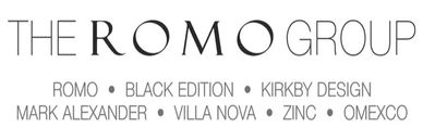 Logo of The Romo Group with affiliated brands.
