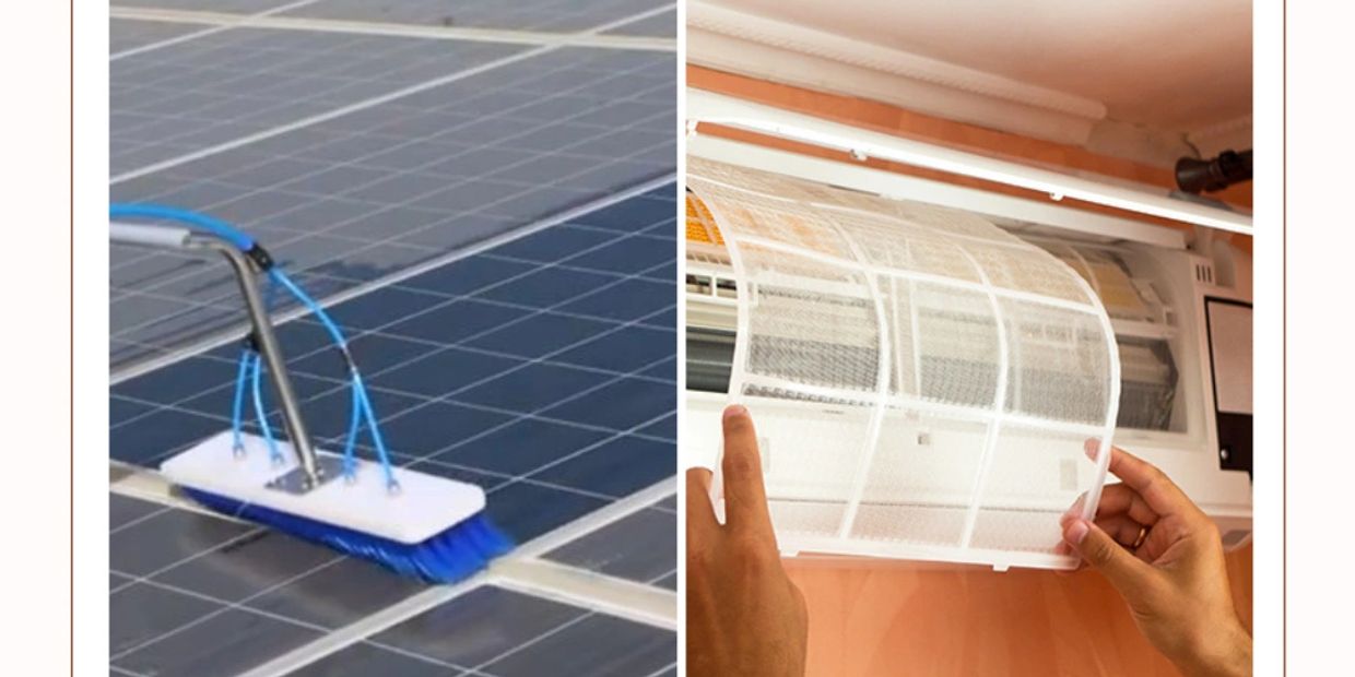 Solar panel and air-conditioning filters is a special service we provide. Quality cleaning services!