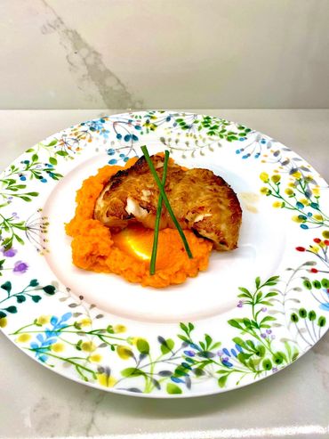 Carrot and Ginger Puree
Asian Seabass