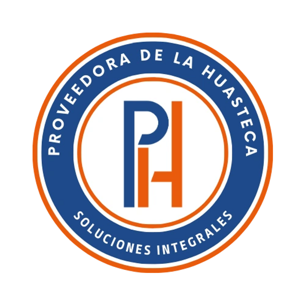 Logo of Proveedora de la Huasteca with blue and orange design.