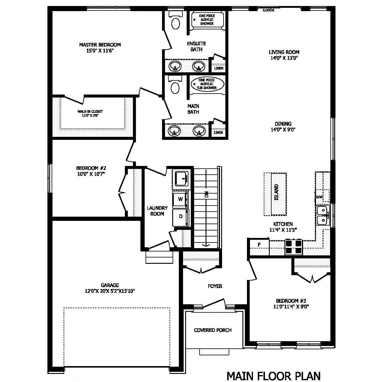 The Muskoka Main Floor Plan
Greenwood Landings
New Homes in Coldwater