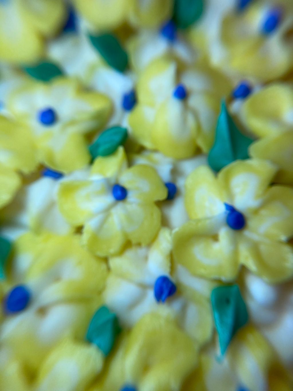 Buttercream flowers.