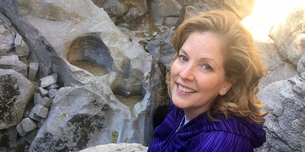 Heart Rock Waterfal at Crestline, CA.  Photo by Kim Meyer.