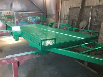 Trailer after application of industrial protective coating. 