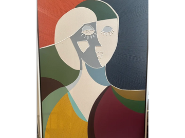 "CUBISM" 
HEAVY TEXTURE ON CANVAS 40" W X 60"H 