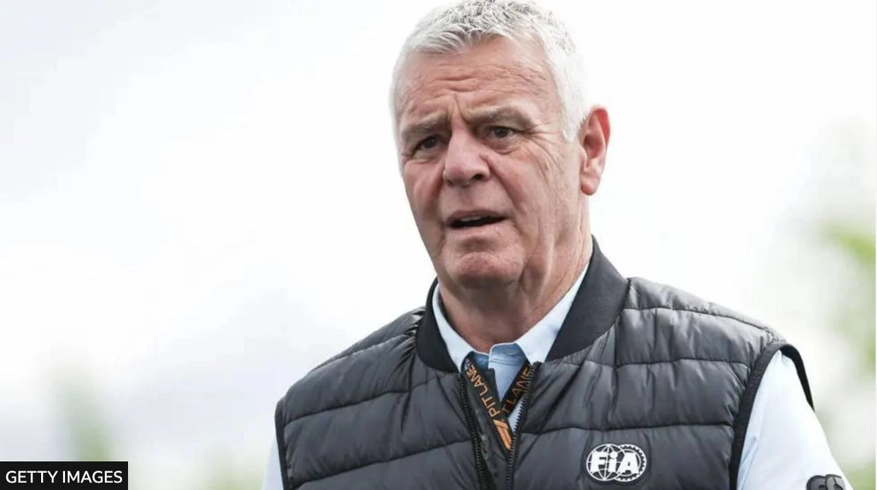 Derek Warwick at an F1 event in FIA uniform. Warwick was pulled from stewarding the 2024 Canadian Grand Prix after giving a public interview to a gambling firm, prompting FIA action.