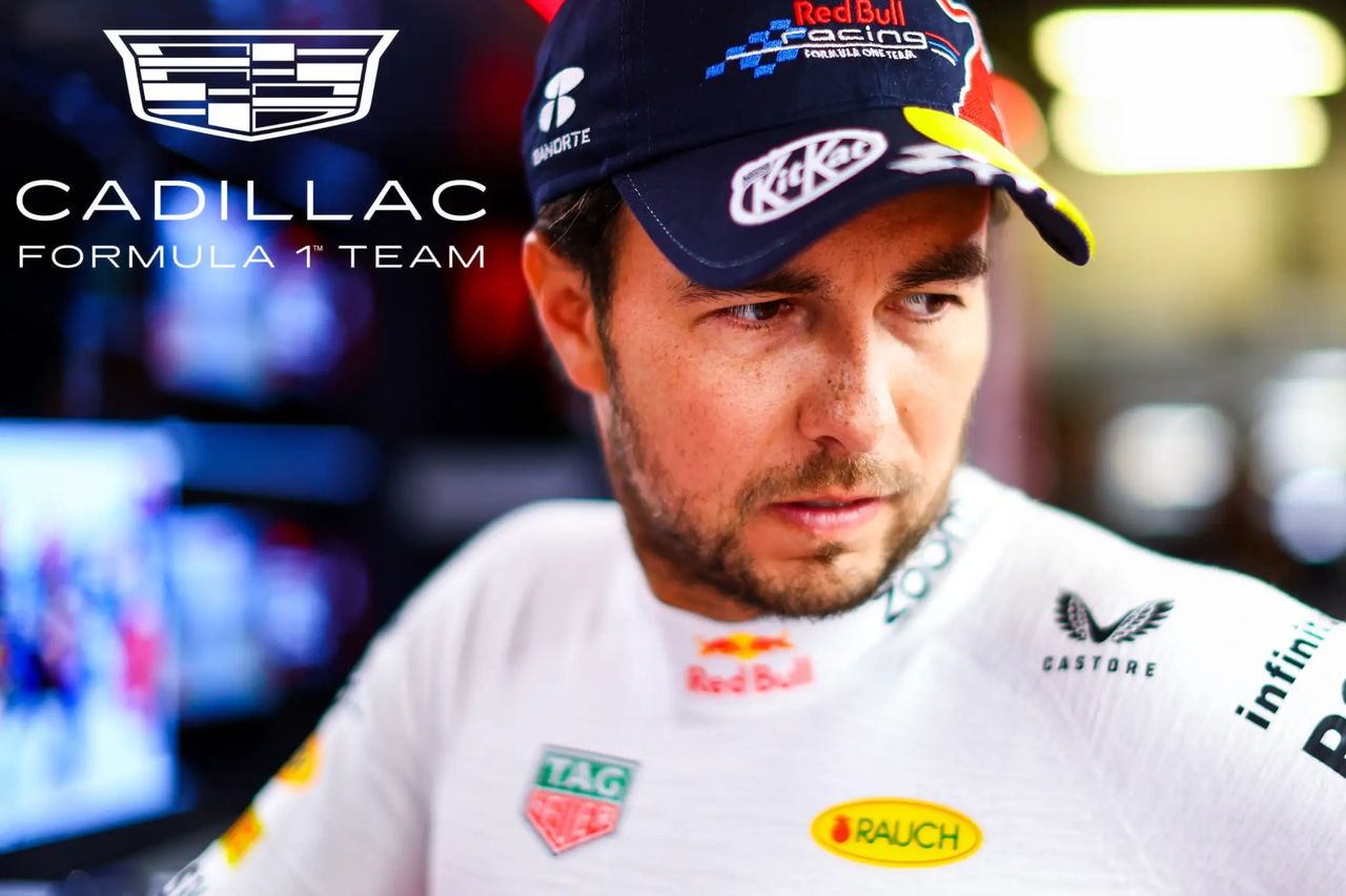 Sergio Pérez pictured in the Formula 1 paddock, edited to feature the Cadillac F1 Team logo. Perfect for articles covering Cadillac’s potential F1 driver lineup and 2026 season speculation Sergio Pérez pictured in the Formula 1 paddock, edited to feature the Cadillac F1 Team logo. Perfect for articles covering Cadillac’s potential F1 driver lineup and 2026 season speculation