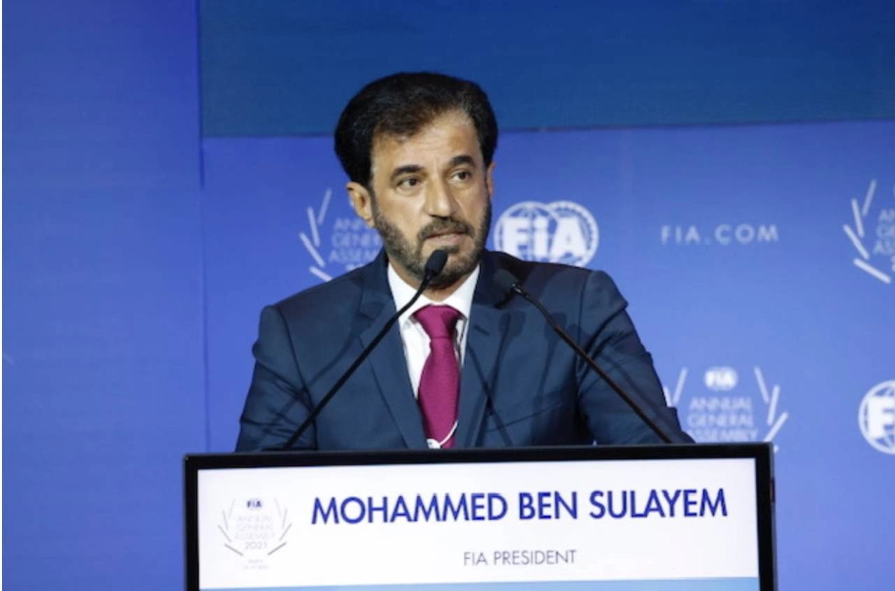 FIA President Mohammed Ben Sulayem addresses delegates after passing major governance reforms during the 2025 General Assembly in Macau. FIA President Mohammed Ben Sulayem addresses delegates after passing major governance reforms during the 2025 General Assembly in Macau.