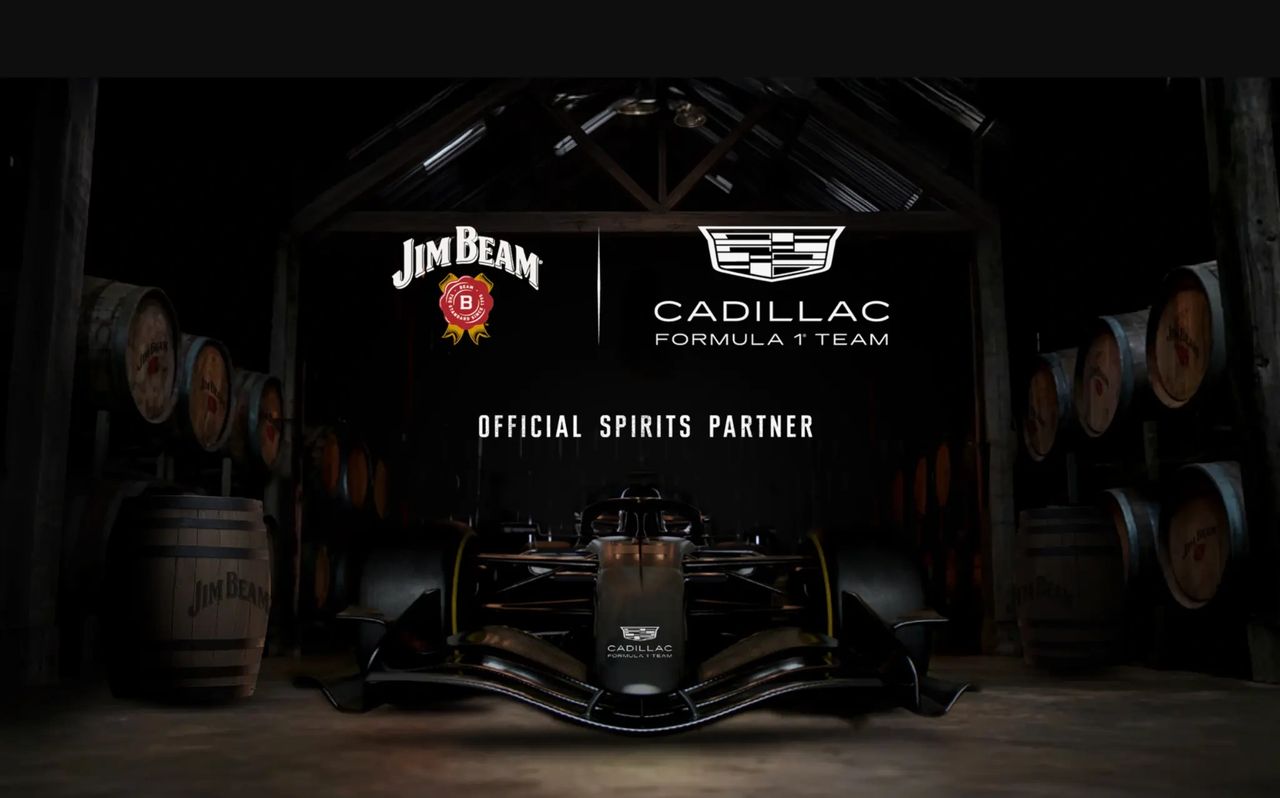 Jim Beam and Cadillac Formula 1 announce global partnership, September 2025, official spirits partner ahead of Cadillac’s 2026 F1 debut