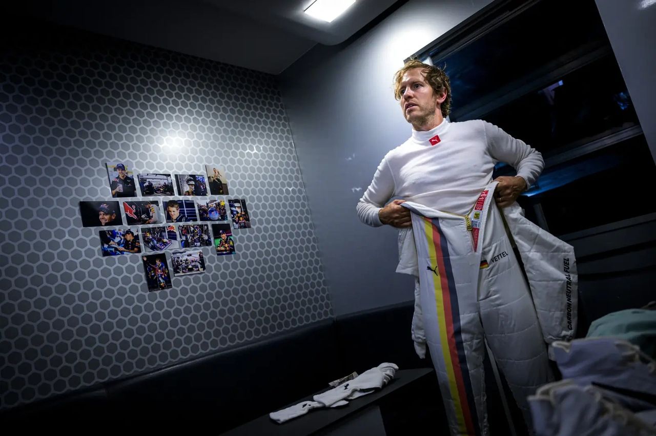 Sebastian Vettel pictured during the Red Bull Formula Nürburgring 2023 event in Germany. Official photo by Red Bull Content Pool. Sebastian Vettel pictured during the Red Bull Formula Nürburgring 2023 event in Germany. Official photo by Red Bull Content Pool.