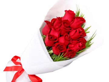 Delight when you step aboard and present your special someone with a bouquet of red roses